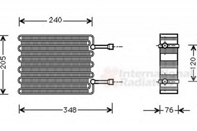 VAN WEZEL 1800v022 -  Испаритель, кондиционер